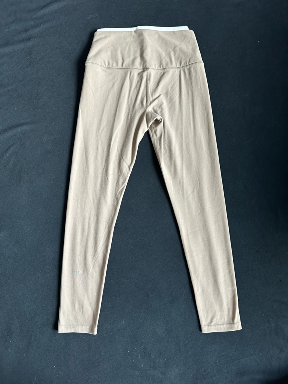 S59 Dual High-Waist Taupe Active Leggings - Women's Slim Fit latte white - Picture 5 of 12